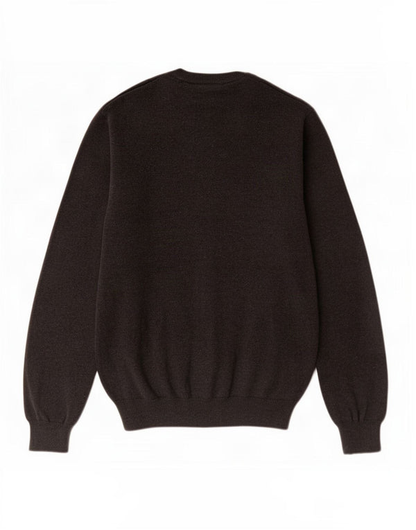 Marks & Spencer Mens Regular Fit V-Neck Jumper Sweater Medium Grey Cotton