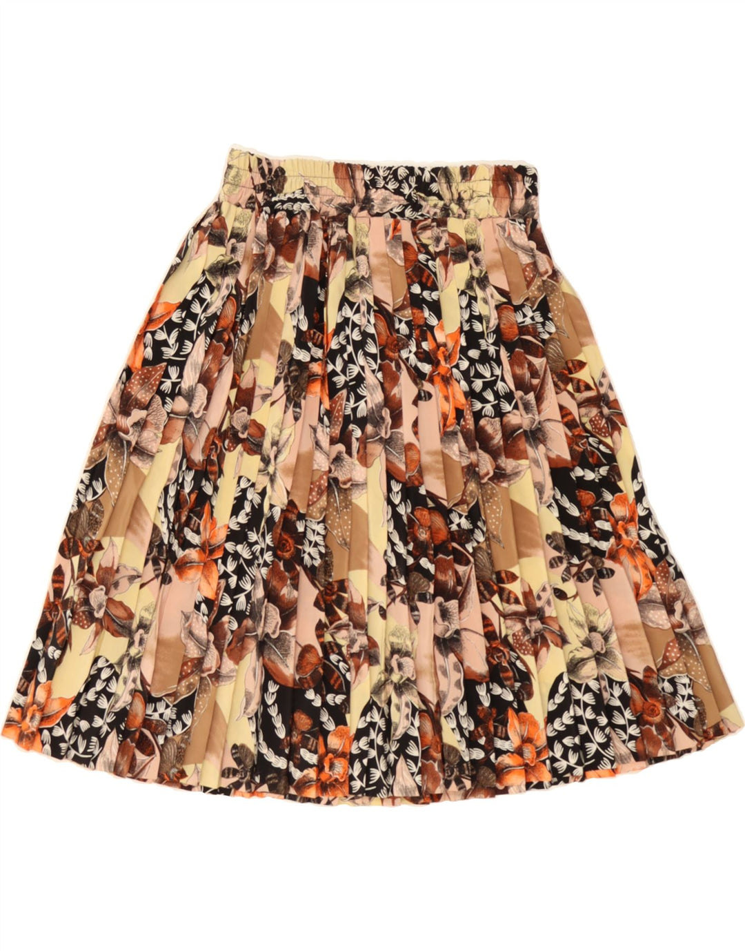 VINTAGE Womens Pleated Skirt W28 Medium  Multicoloured Floral Vintage Vintage and Second-Hand Vintage from Messina Hembry 