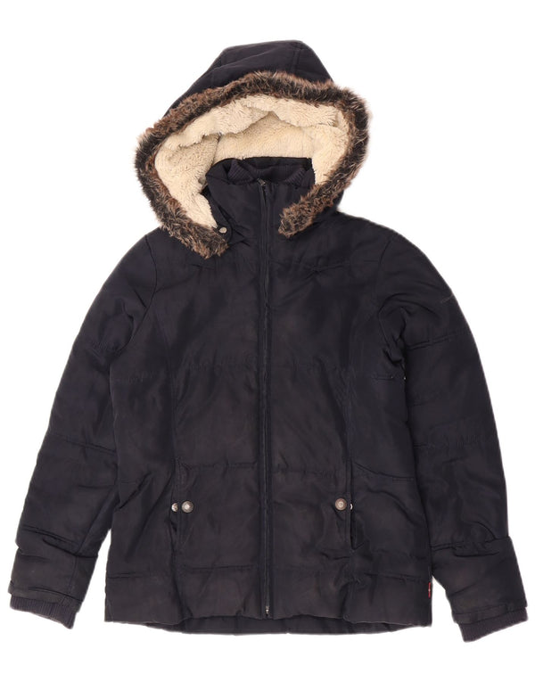 LEVI'S Boys Hooded Padded Jacket 9-10 Years Navy Blue