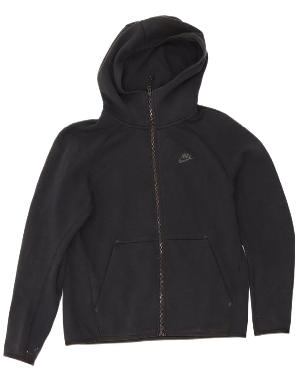 Nike Mens Zip Hoodie Sweater Small Black Cotton