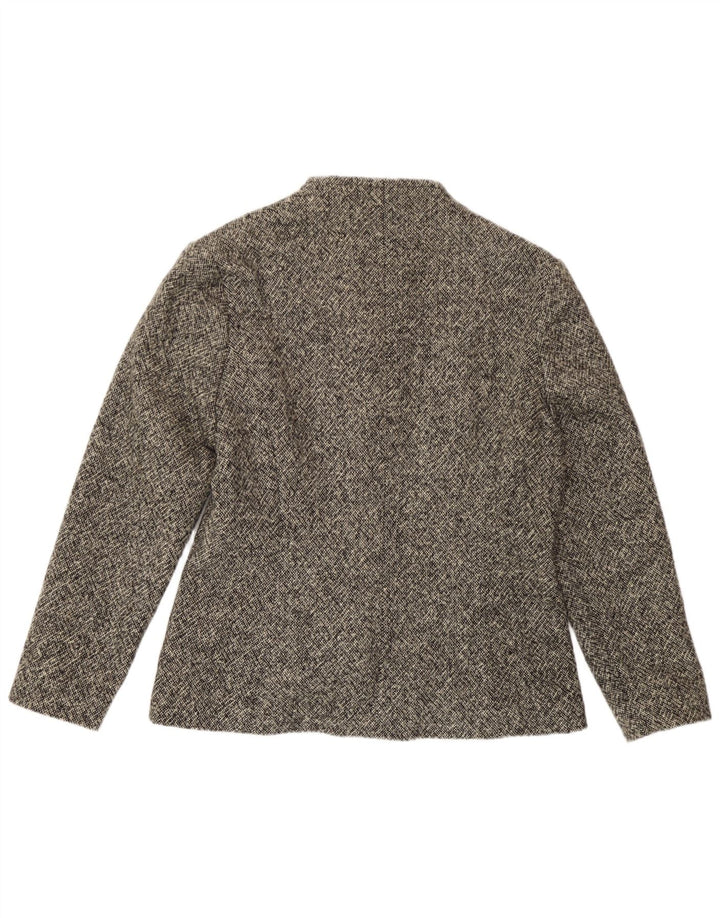 Vintage Womens 3 Button Blazer Jacket UK 12 Medium Grey Flecked