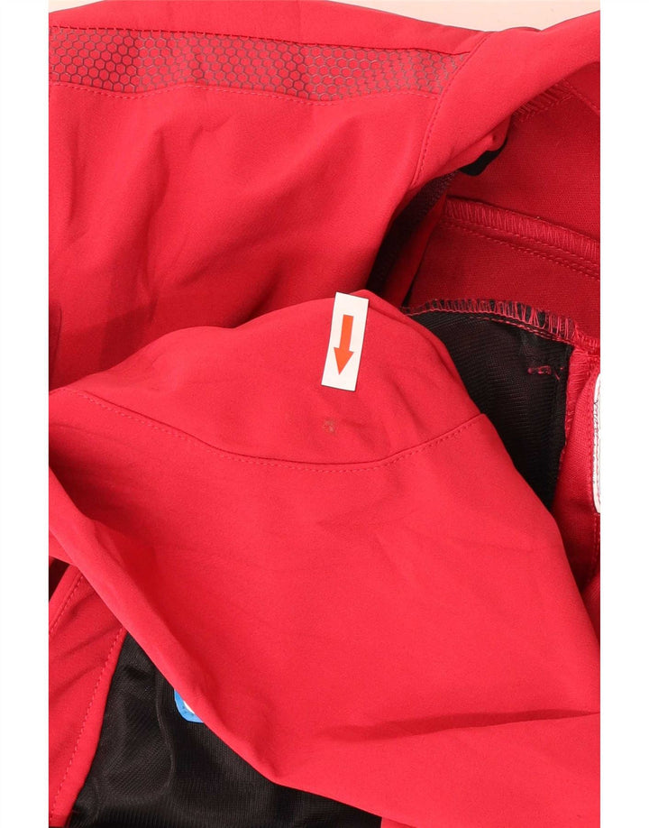 Brugi Womens Tracksuit Top Jacket UK 14 Large Red Polyester Sports