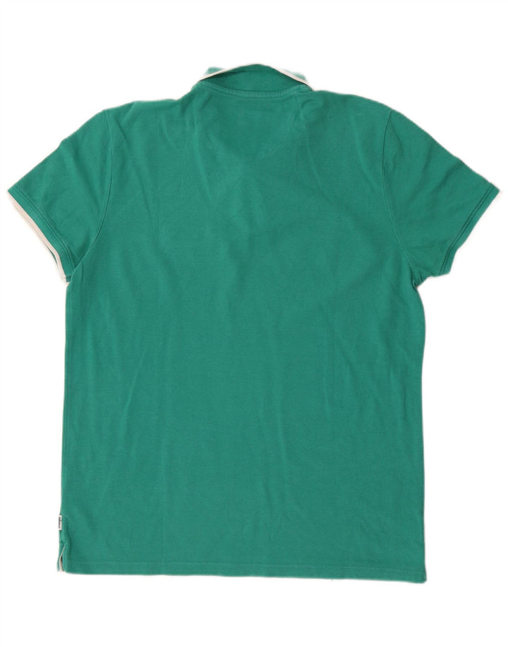 Wrangler Mens Polo Shirt Large Green Cotton