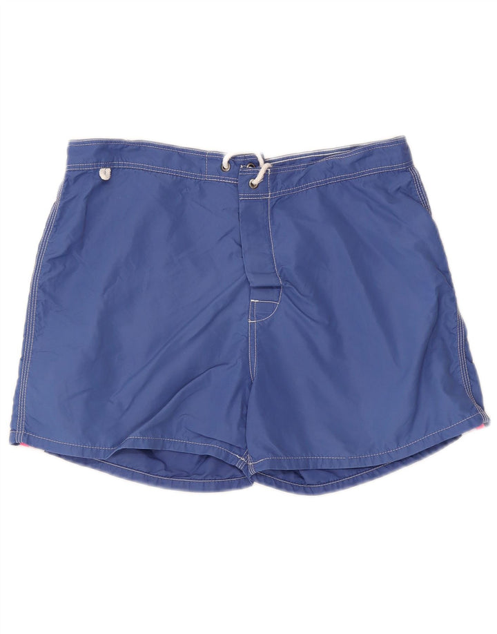 Sundek Mens Swimming Shorts Medium Blue Striped Nylon