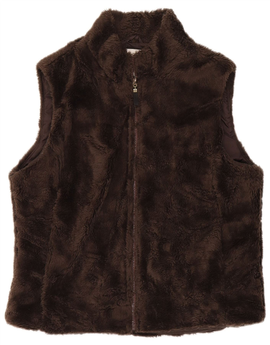 Tom Tailor Womens Sherpa Gilet UK 18 XL Brown Polyacrylic