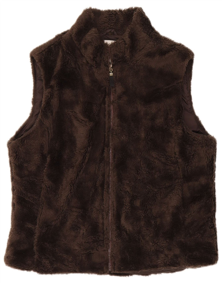 Tom Tailor Womens Sherpa Gilet UK 18 XL Brown Polyacrylic