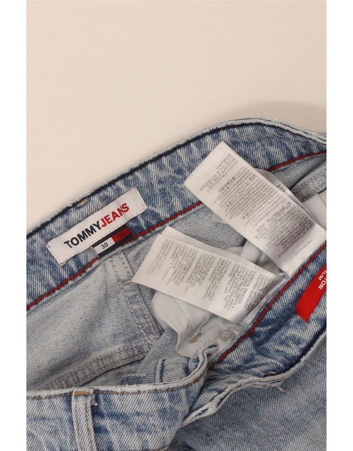 TOMMY HILFIGER Mens Distressed Slim Jeans W30 L32 Blue Cotton