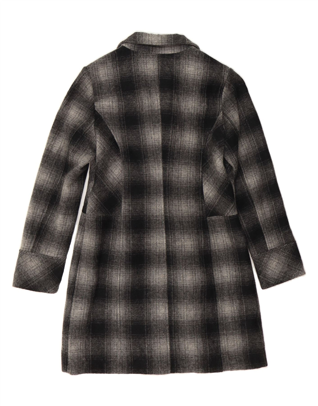 CONBIPEL Womens Overcoat IT 44 Medium Black Check Wool Vintage Conbipel and Second-Hand Conbipel from Messina Hembry 