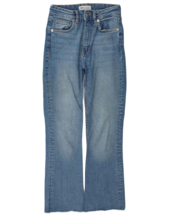 Zara Womens Bootcut Jeans EU 34 2XS W24 L26 Blue Cotton