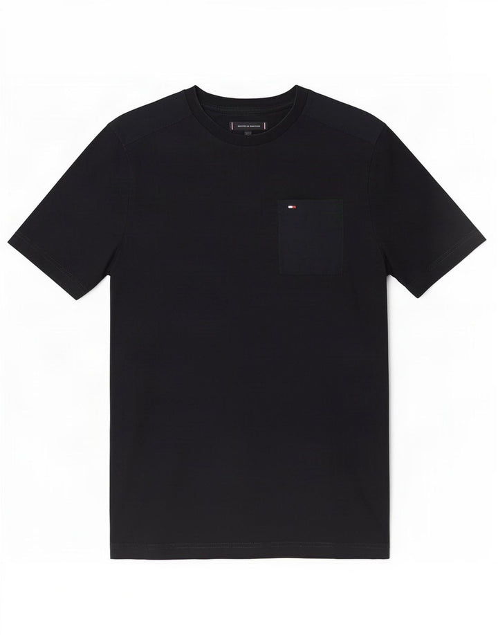 Tommy Hilfiger Mens T-Shirt Top Medium Black Cotton