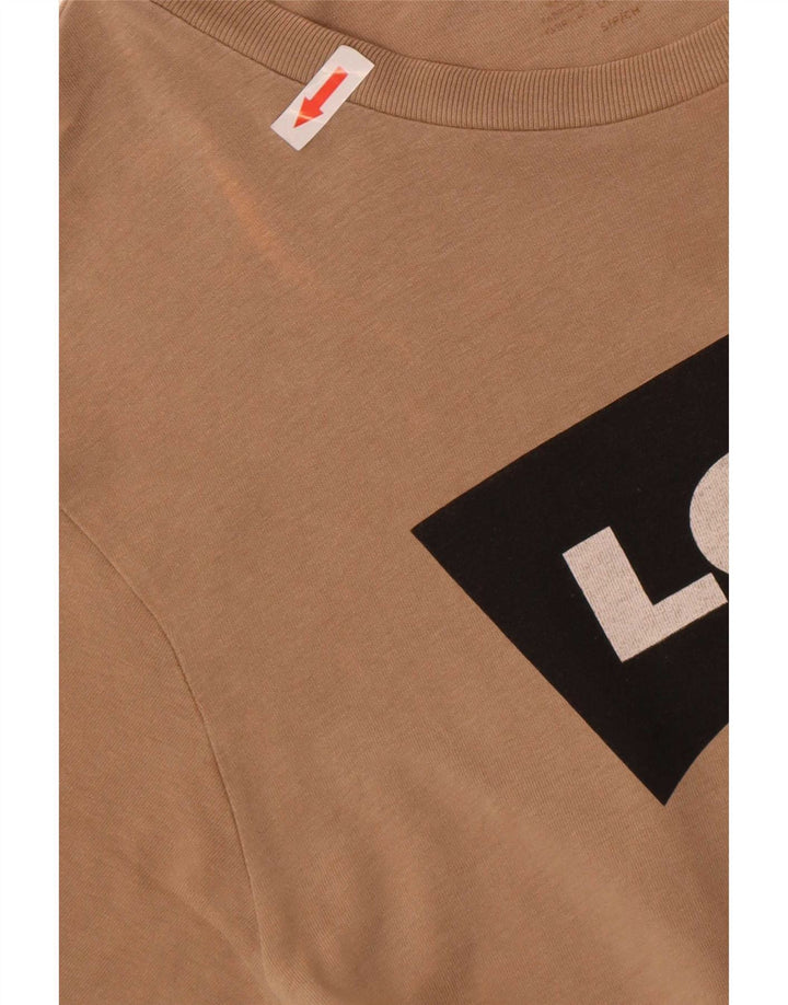 Levi's Mens Graphic T-Shirt Top Small Brown Cotton