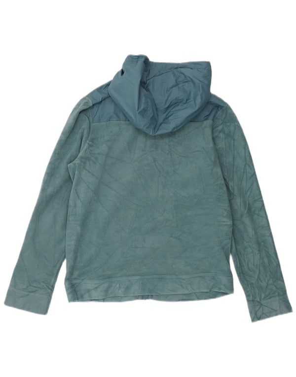 NIKE Womens Hooded Fleece Jacket UK 18 XL Blue Polyester