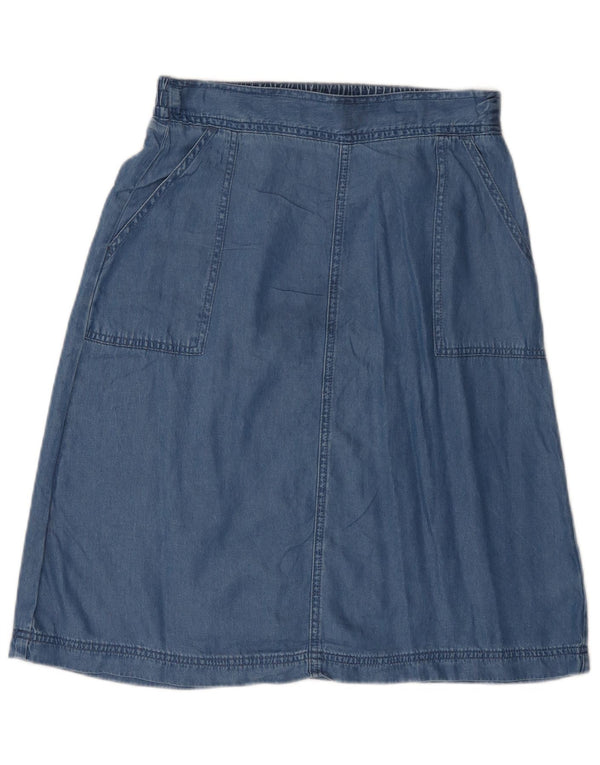 White Stuff Womens Denim Skirt UK 8 Small W28  Blue Lyocell
