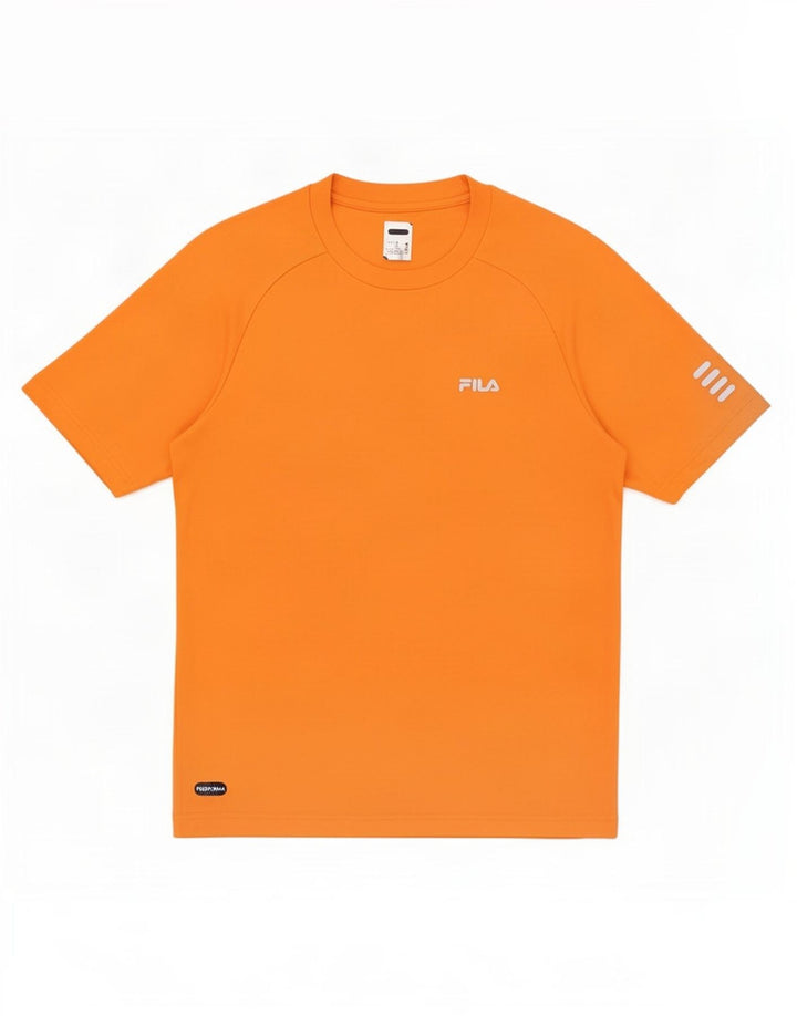 Fila Mens T-Shirt Top IT 44 XS Orange Polyester