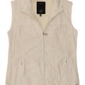 Gas Womens Sleeveless Tracksuit Top Jacket UK 14 Medium White Cotton