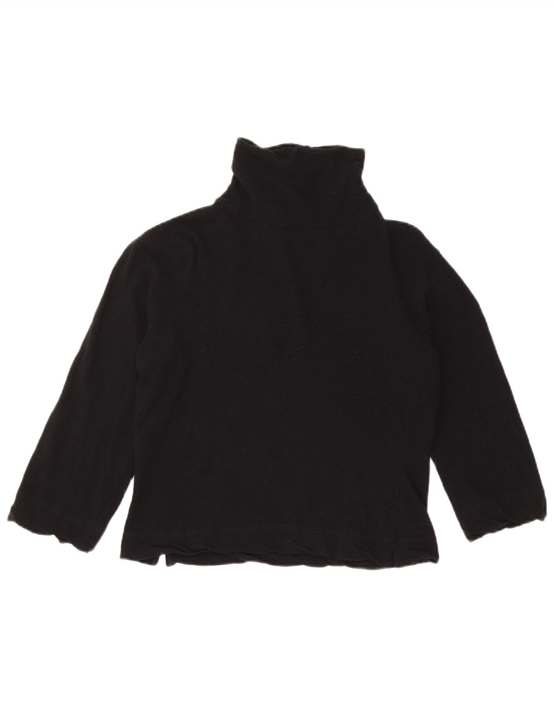 PINKO Womens Crop 3/4 Sleeve Turtle Neck Jumper Sweater UK 14 Medium Black