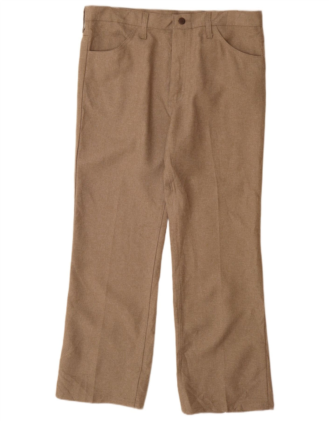 Wrangler Mens Straight Casual Trousers W36 L29 Beige Polyester