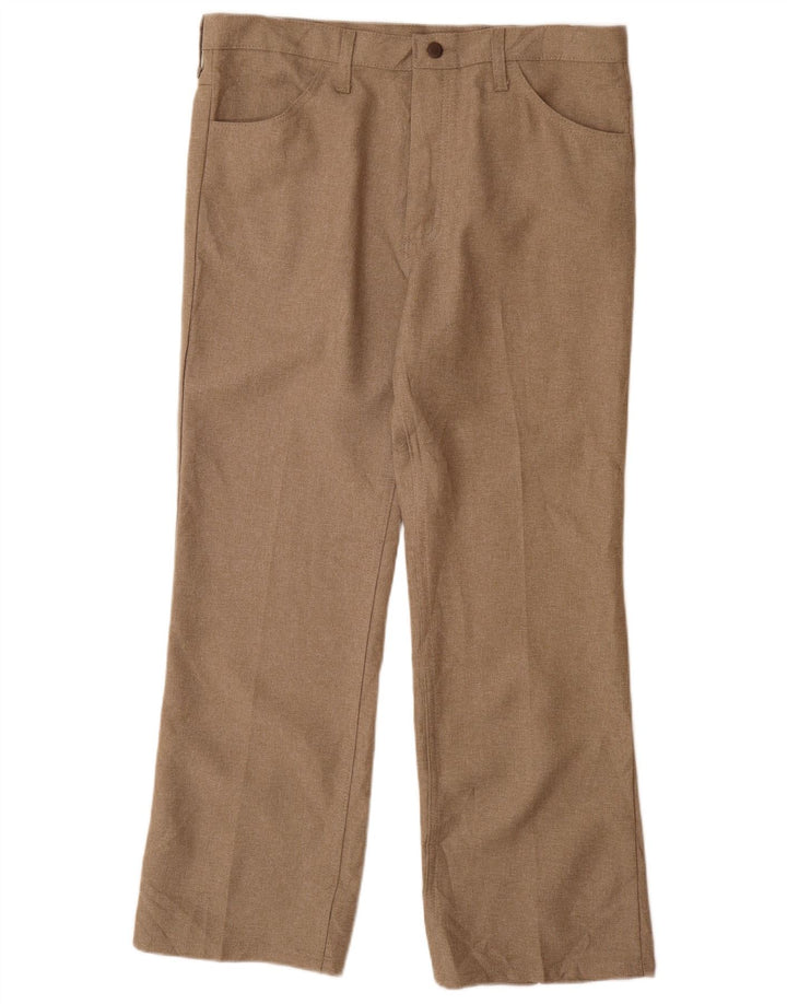 Wrangler Mens Straight Casual Trousers W36 L29 Beige Polyester