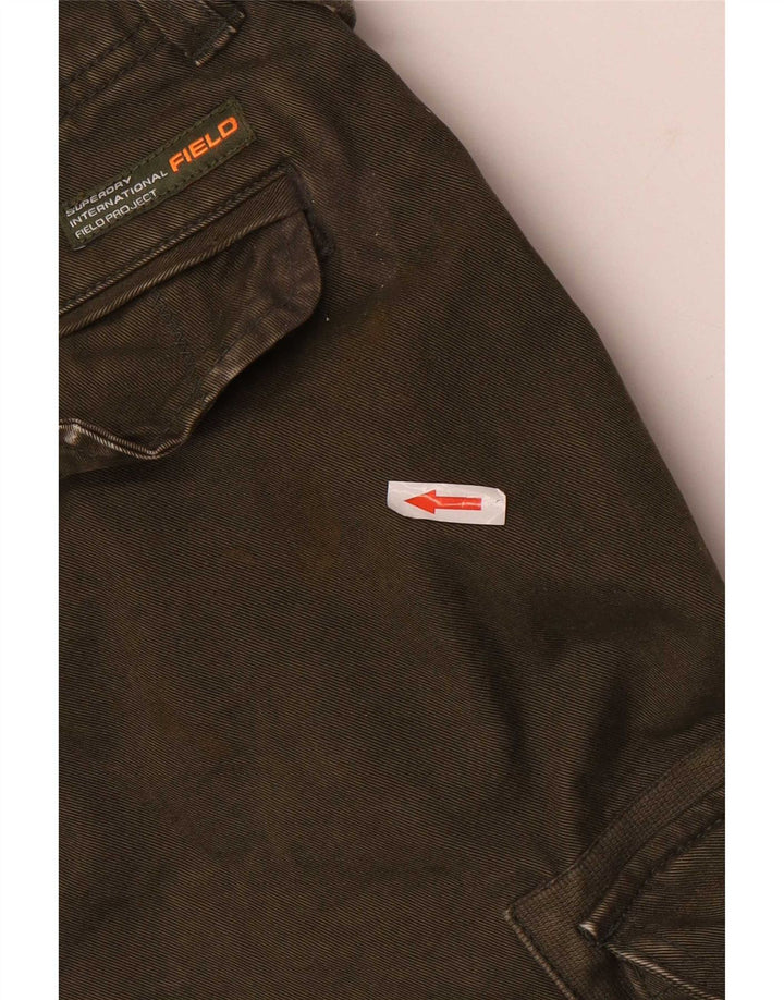 Superdry Mens Cargo Shorts W32 Medium Khaki Cotton