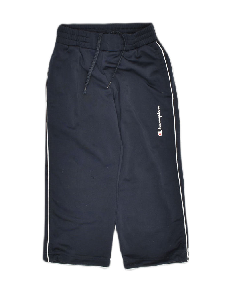 CHAMPION Boys Tracksuit Trousers 3-4 Years 2XS Navy Blue Polyester | Vintage Champion | Thrift | Second-Hand Champion | Used Clothing | Messina Hembry 