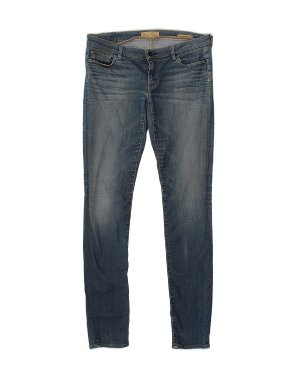 GUESS Womens Low Waist Skinny Jeans W34 L33 Blue Cotton