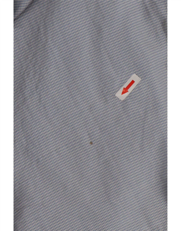 Balloon Womens Oversized Shirt EU 36 Small Blue Gingham Silk