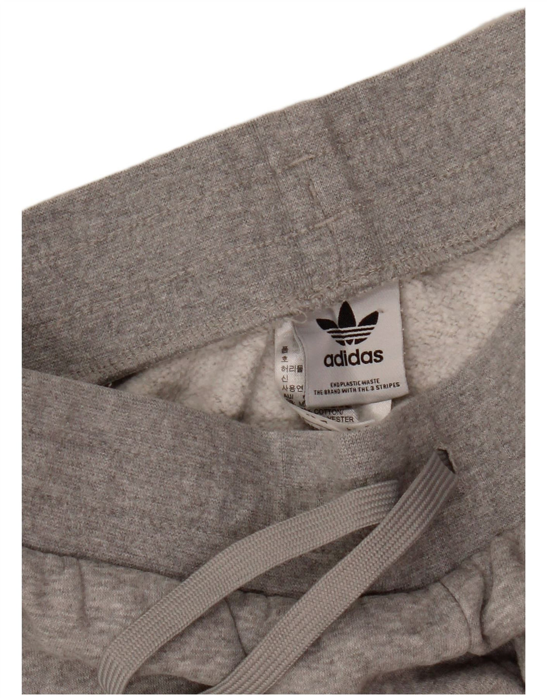 Adidas Womens Tracksuit Trousers Joggers UK 12 Medium  Grey Cotton