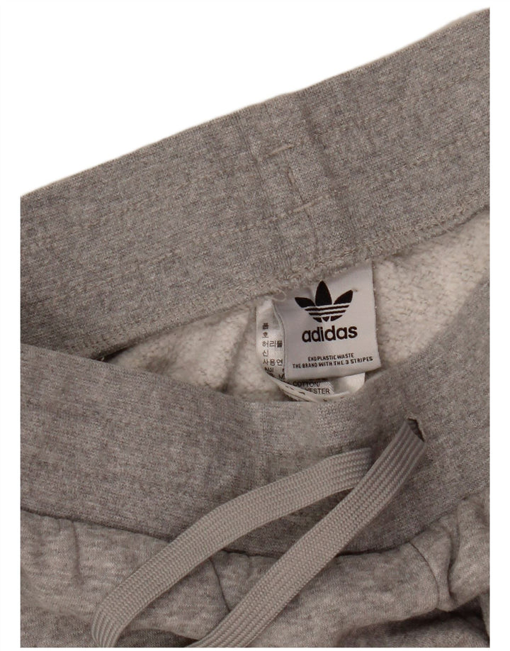 Adidas Womens Tracksuit Trousers Joggers UK 12 Medium  Grey Cotton