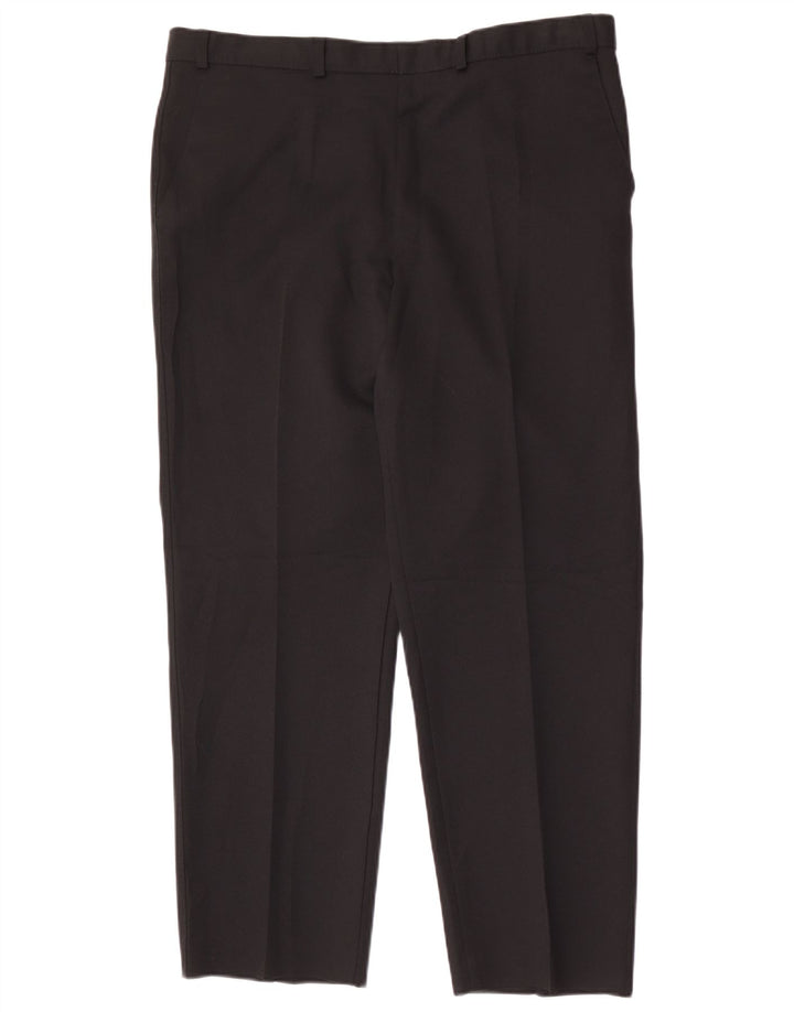 Marks & Spencer Mens Straight Chino Trousers W38 L29 Black Polyester