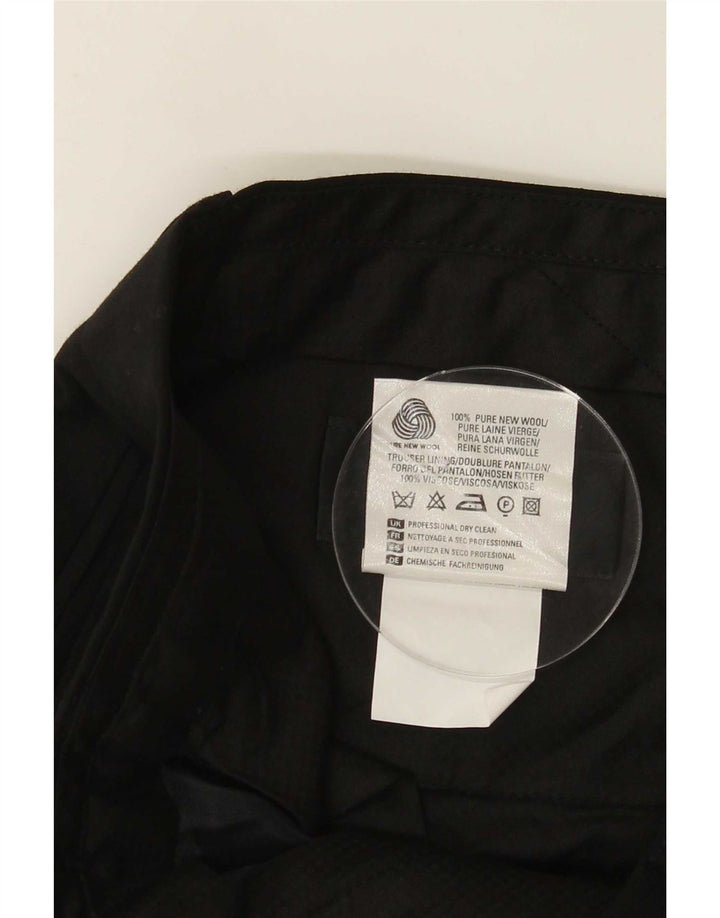 Marks & Spencer Mens St. Michael Pegged Suit Trousers W32 L26 Black