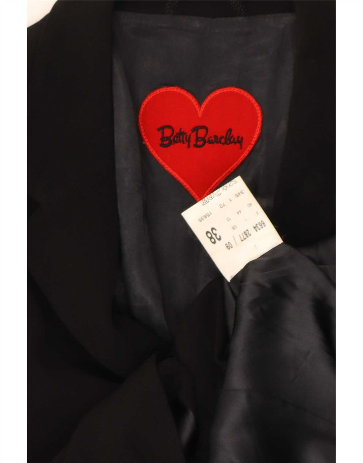Betty Barclay Womens 4 Button Longline Blazer Jacket UK 12 Medium Black