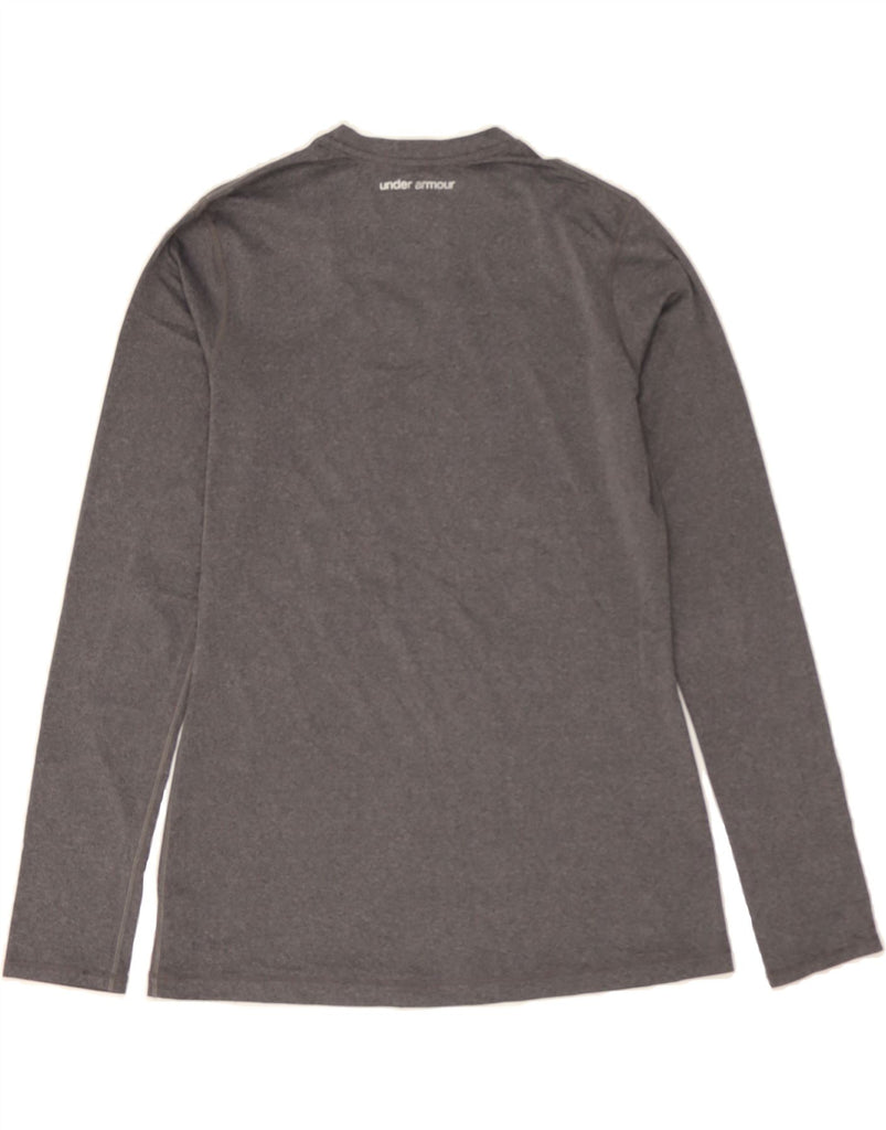 UNDER ARMOUR Womens Heat Gear Top Long Sleeve UK 12 Medium Grey Polyester Vintage Under Armour and Second-Hand Under Armour from Messina Hembry 