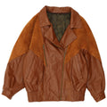 Vintage Womens Leather Jacket UK 14 Large Brown