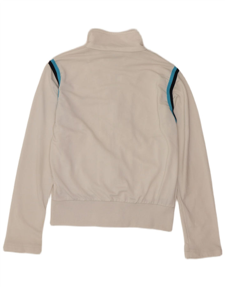 Puma Womens Tracksuit Top Jacket UK 10 Small  White Striped Polyester