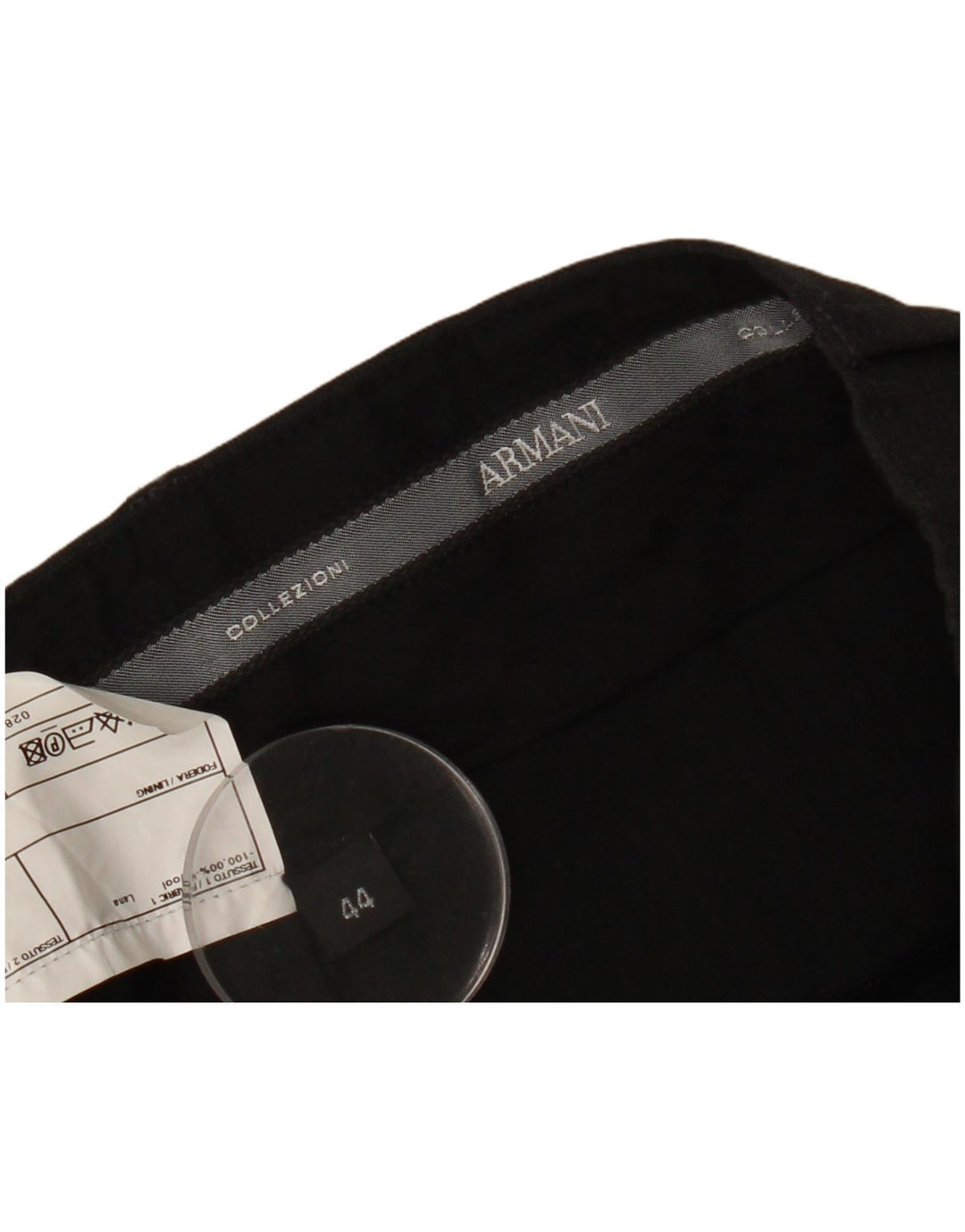 ARMANI Mens Straight Chino Trousers IT 44 XS W29 L30 Grey Wool