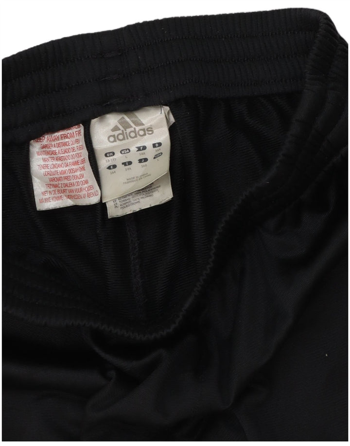 Adidas Boys Tracksuit Trousers 13-14 Years  Black Colourblock Polyester
