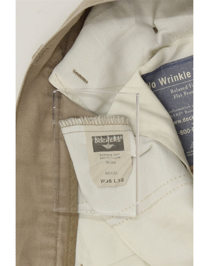 DOCKERS Mens Straight Chino Trousers W36 L32 Beige Cotton Vintage Dockers and Second-Hand Dockers from Messina Hembry 
