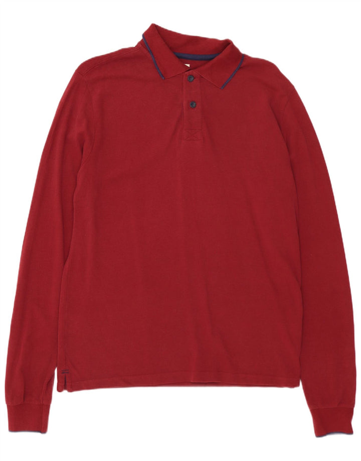 NORTH SAILS Mens Long Sleeve Polo Shirt Small Red