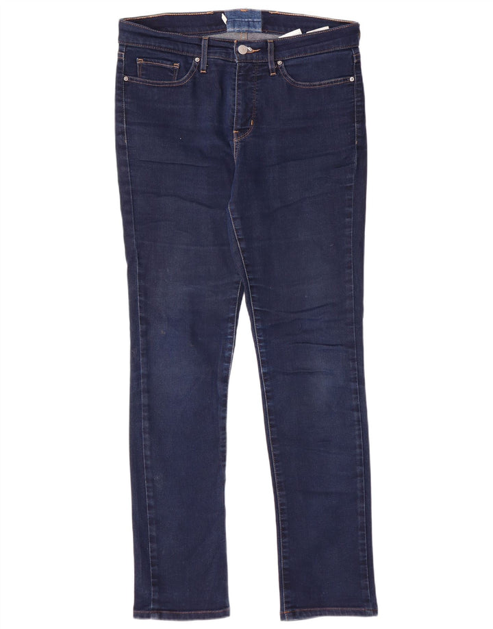 LEVI'S Womens Slim Jeans W29 L30 Navy Blue Cotton