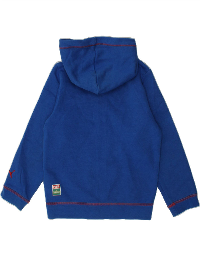 PUMA Boys Graphic Zip Hoodie Sweater 2-3 Years Blue Cotton | Vintage Puma | Thrift | Second-Hand Puma | Used Clothing | Messina Hembry 