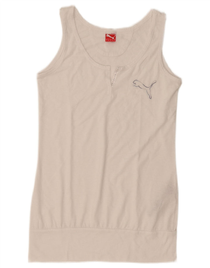 Puma Womens Vest Top UK 10 Small White Polyester