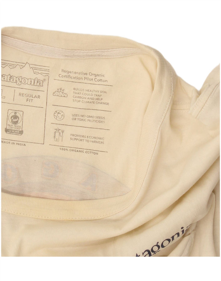 Patagonia Mens Regular Fit Graphic T-Shirt Top Large Beige