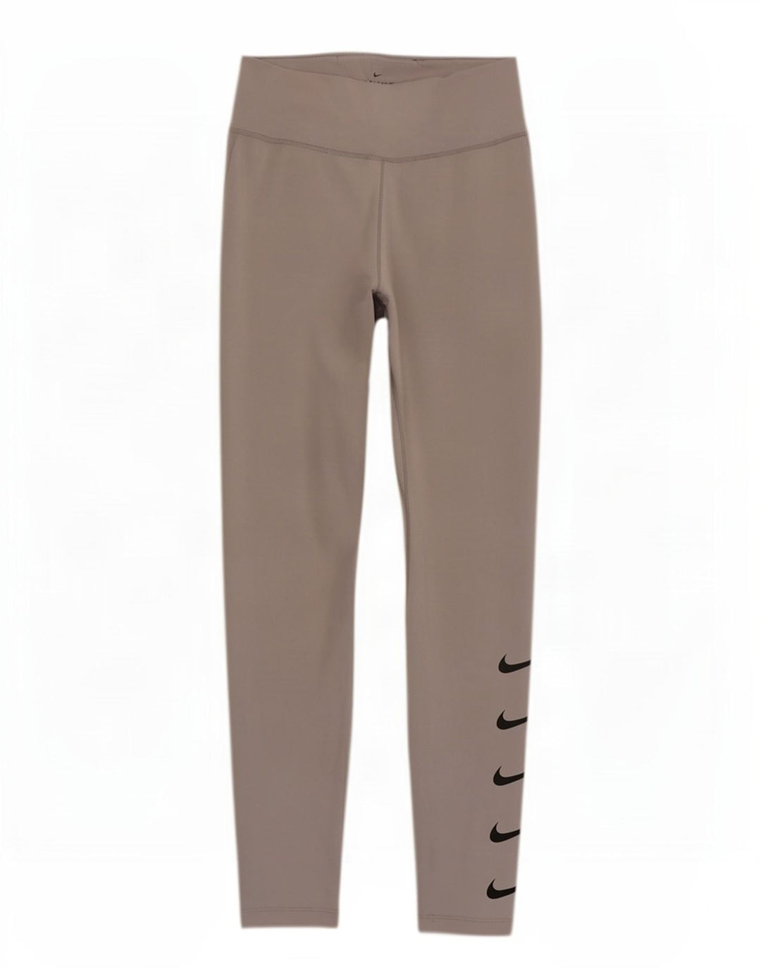 Nike Womens Dri Fit Graphic Leggings UK 12 Medium Grey Polyester