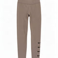 Nike Womens Dri Fit Graphic Leggings UK 12 Medium Grey Polyester