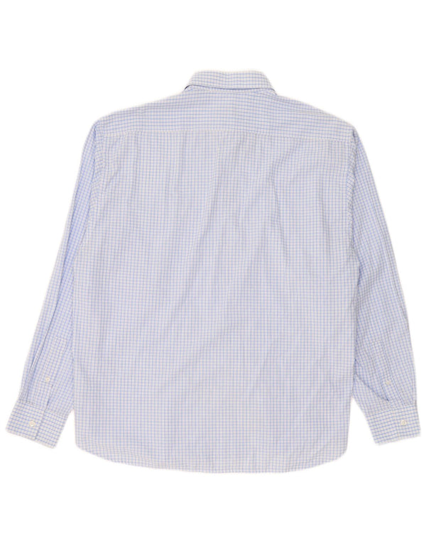 Yves Saint Laurent Mens Shirt 2XL Blue Check Cotton