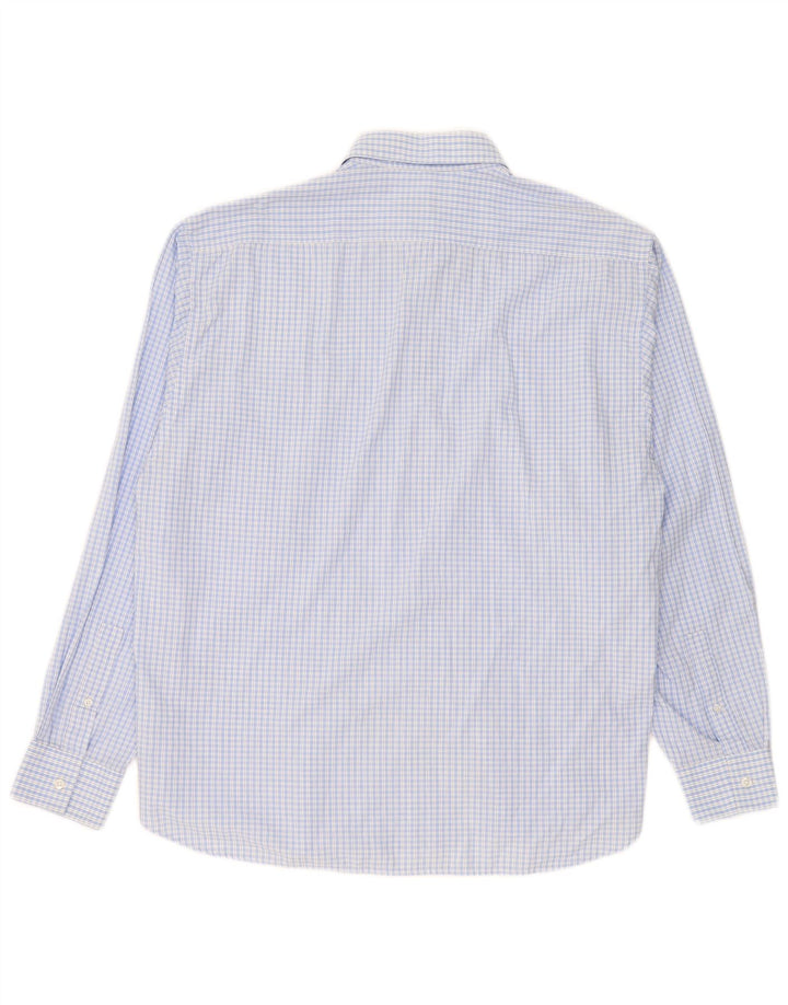 Yves Saint Laurent Mens Shirt 2XL Blue Check Cotton