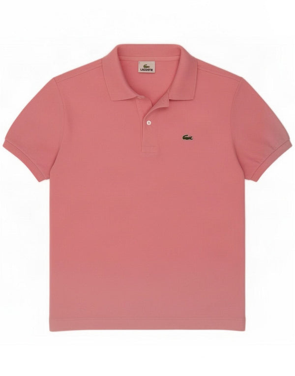 Lacoste Mens Polo Shirt Size 5 Large Pink Cotton