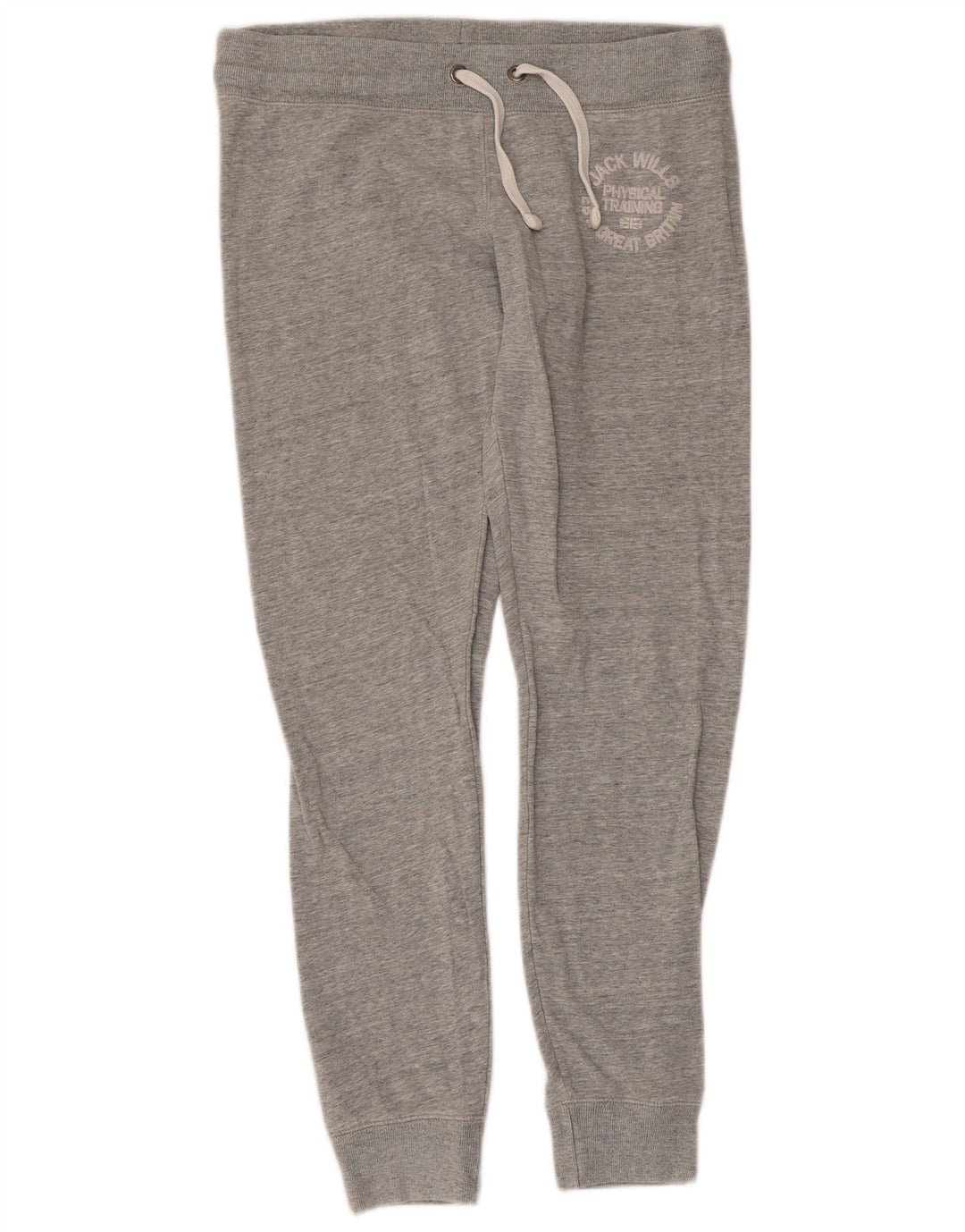 JACK WILLS Womens Skinny Fit Tracksuit Trousers Joggers UK 12 Medium Grey