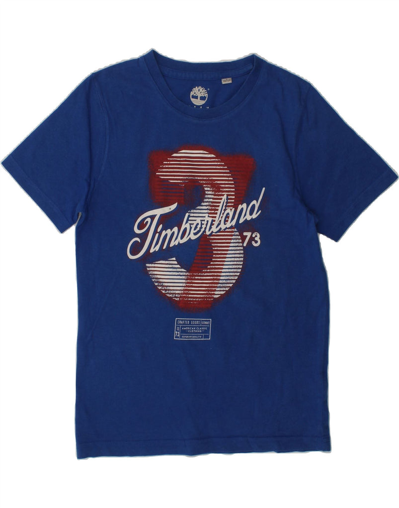 TIMBERLAND Boys Graphic T-Shirt Top 9-10 Years Blue Cotton | Vintage Timberland | Thrift | Second-Hand Timberland | Used Clothing | Messina Hembry 