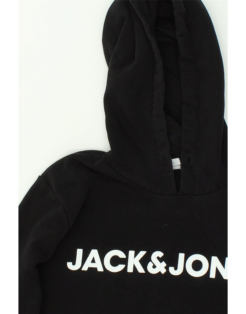 JACK & JONES Mens Graphic Hoodie Jumper Large Black Cotton | Vintage Jack & Jones | Thrift | Second-Hand Jack & Jones | Used Clothing | Messina Hembry 